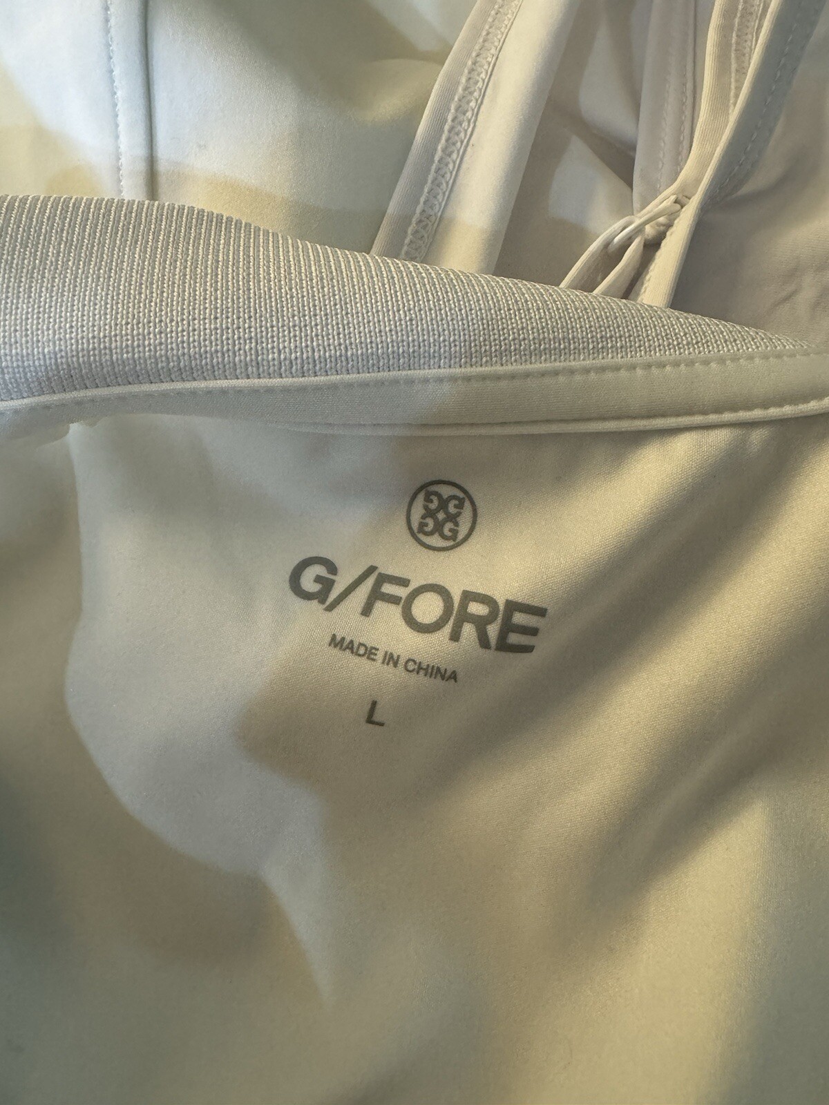 G/FORE Sleeveless White Polo Stretch Nylon Lined Golf Tennis Dress L NWOT $225