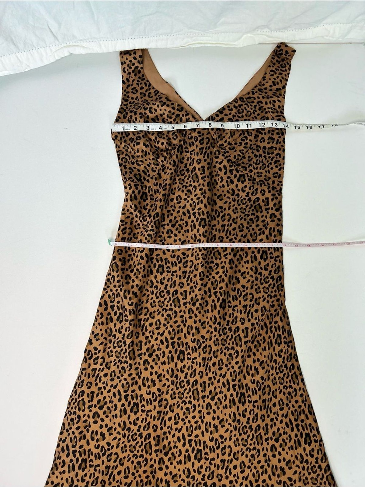 American Eagle Leopard Print Satin Midi Slip Dress 90s Y2K Grunge Boho