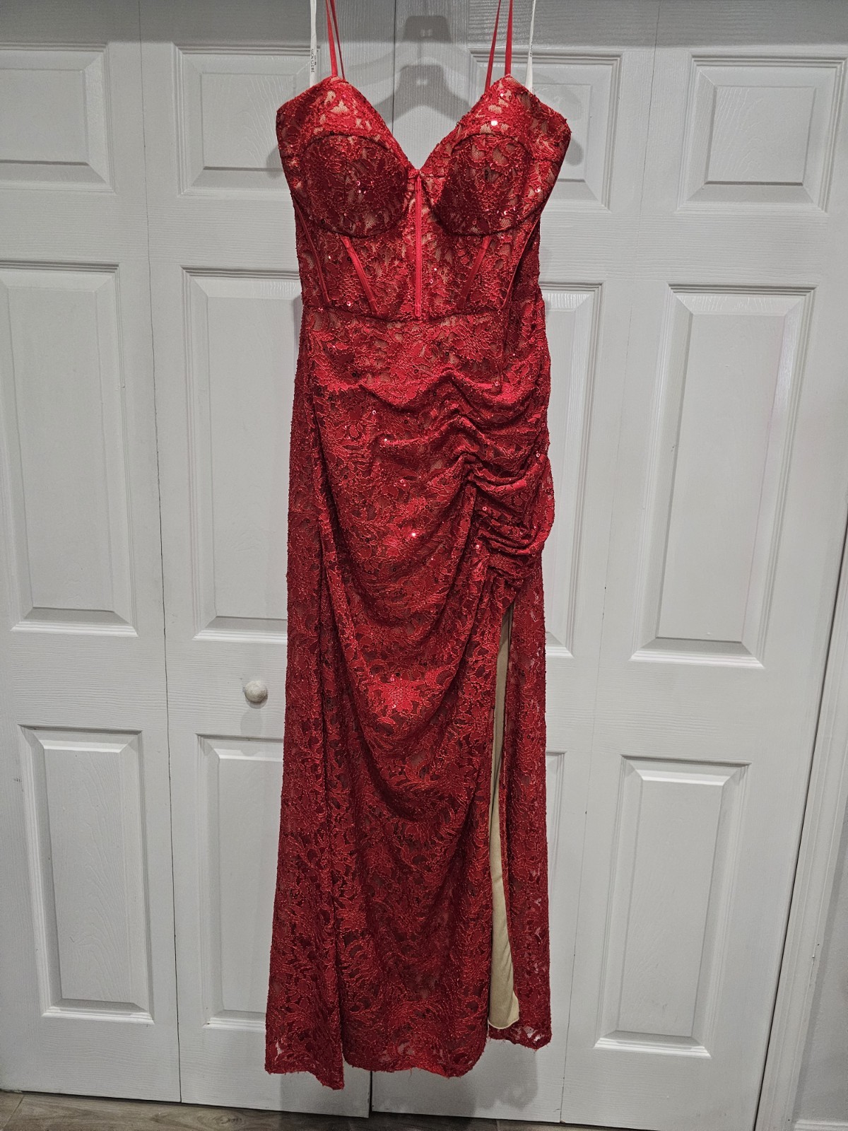 Galina Signature Ruby Lace Dress