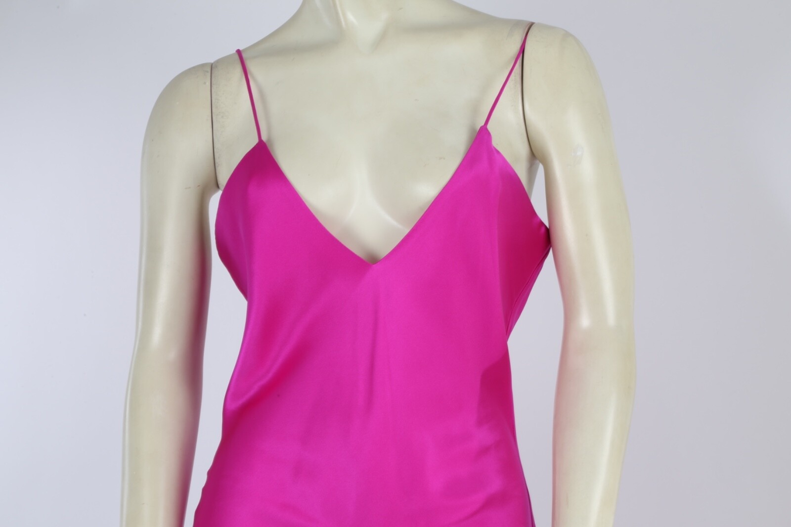 Sergio Hudson Fuchsia Silk Spaghetti Strap Mini Slip Dress Party Size 4