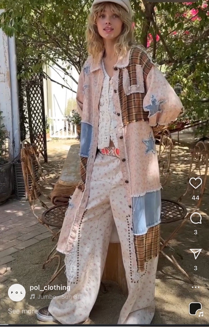 Pol Beautiful Stellar Patchwork Duster! Currently Sold Out! SellsFor 150$