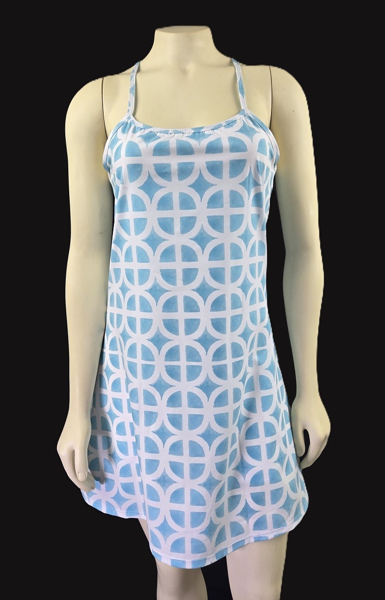 NWT Kenny Flowers Geometric print & phone pocket The Maldives Exercise Dress M
