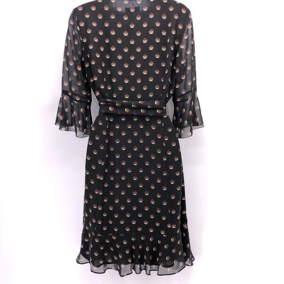 Ann Taylor Loft Size 4 w/ Tie & Ruffled Details 3/4 Sleeves Professional Dress