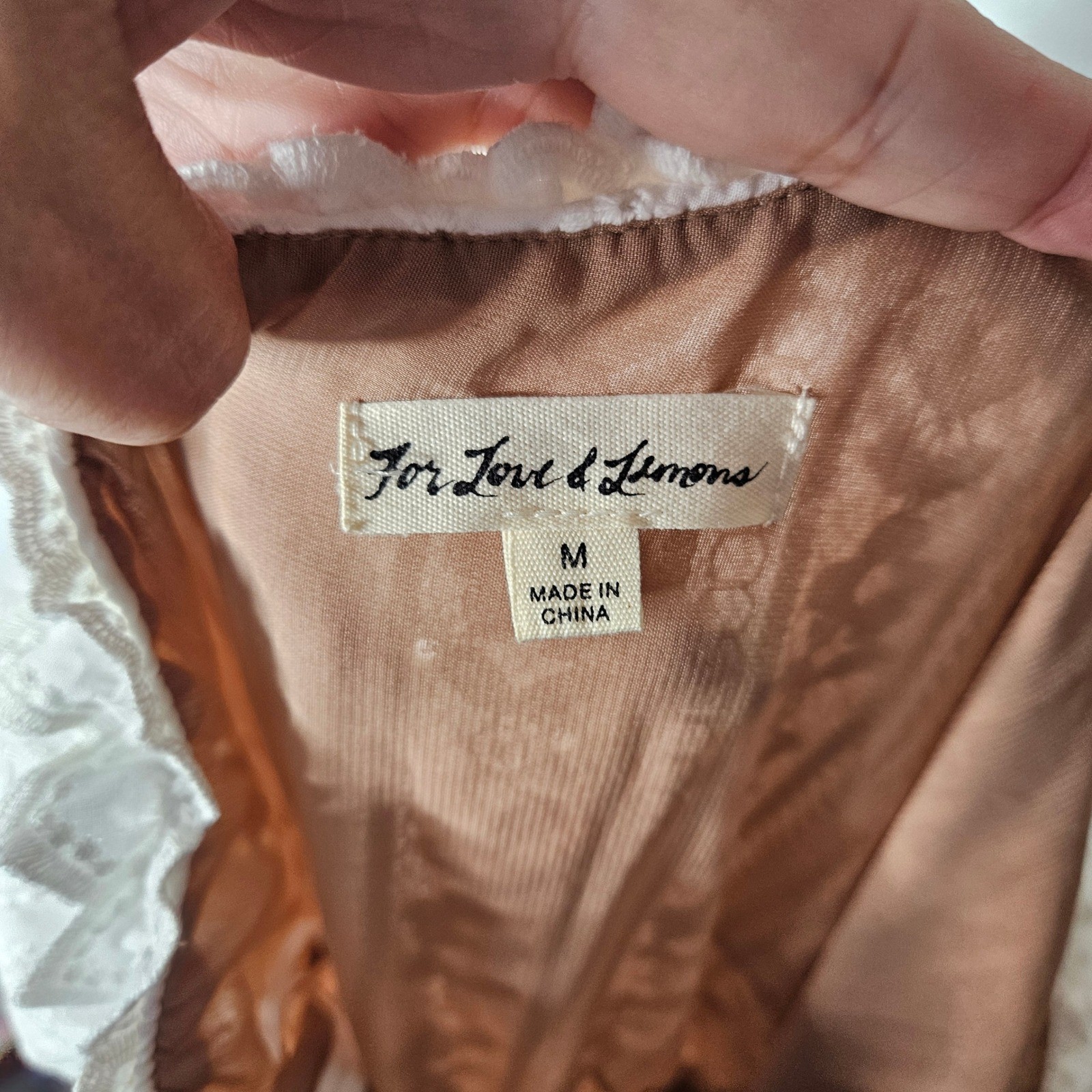 For Love and Lemons Lovebird White Lace One Shoulder Mini Dress sz M NWT