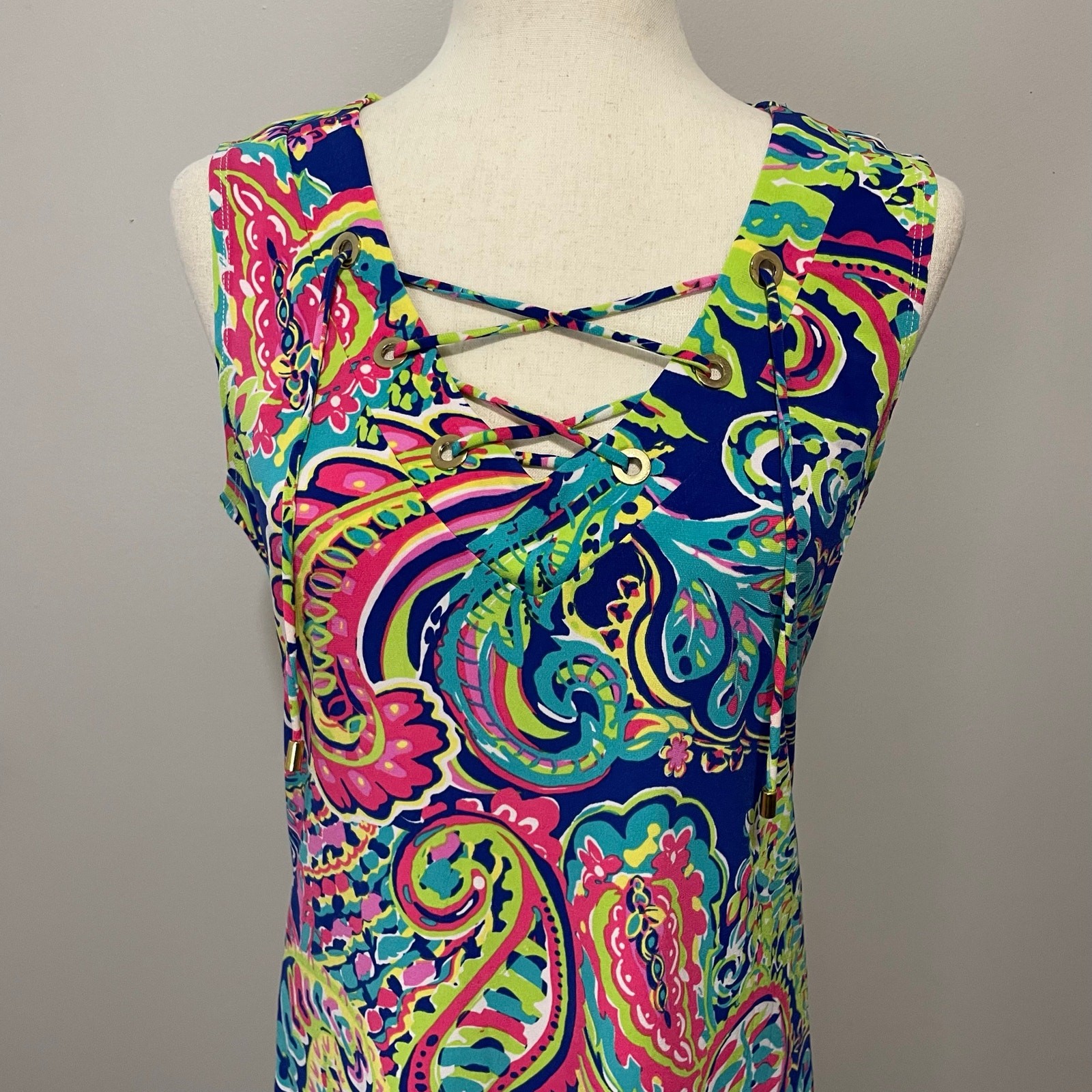 Women’s Philosophy Dresses Paisley Print Tank Dress Multicolor NWT Medium A-Line