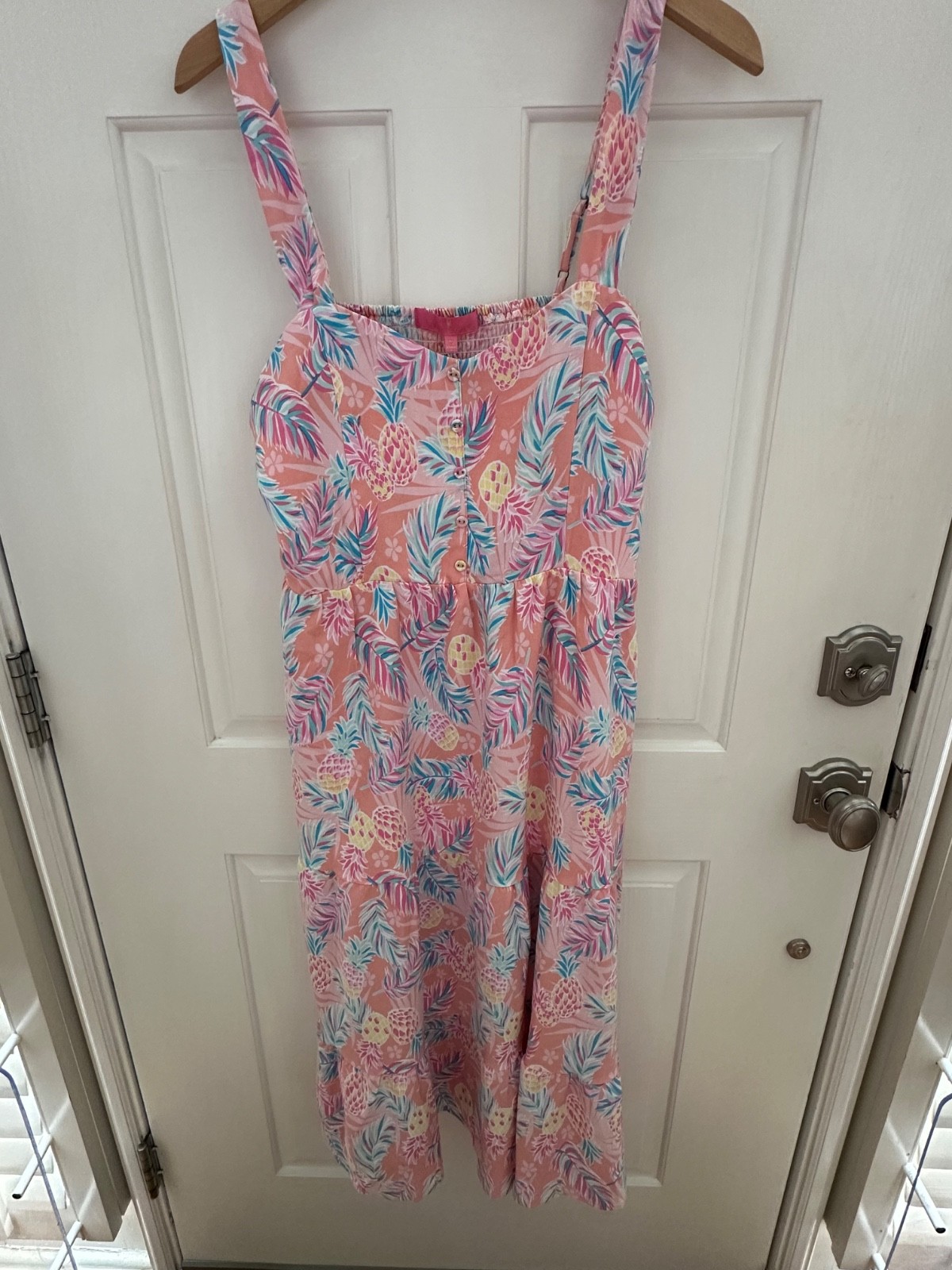 Women’s Simply Southern Pineapple Midi Dress, Size Medium NEW WITH TAGS