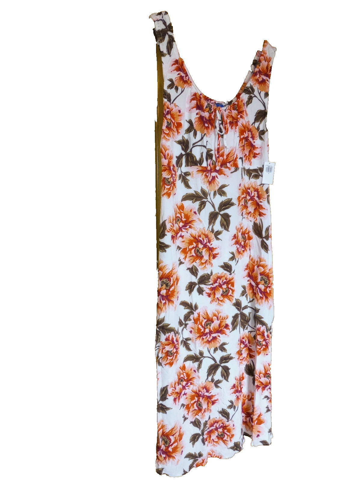 NWT Old Navy Small Sleeveless Scoop Neck Floral Milkmaid Maxi Dress Rayon New