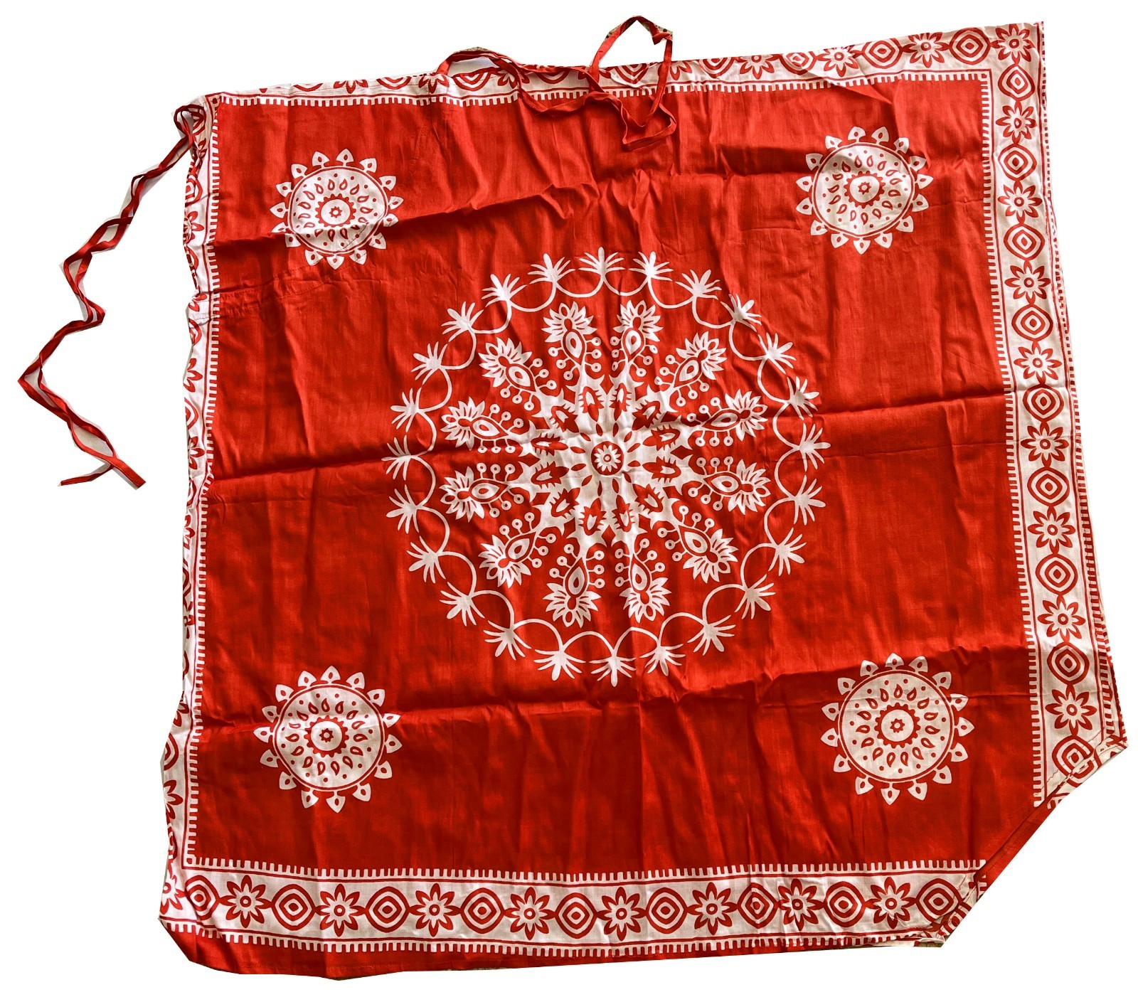 Boho Mandala Handkerchief Hem Scarf Dress Backless Spaghetti Strap Beach Lounge