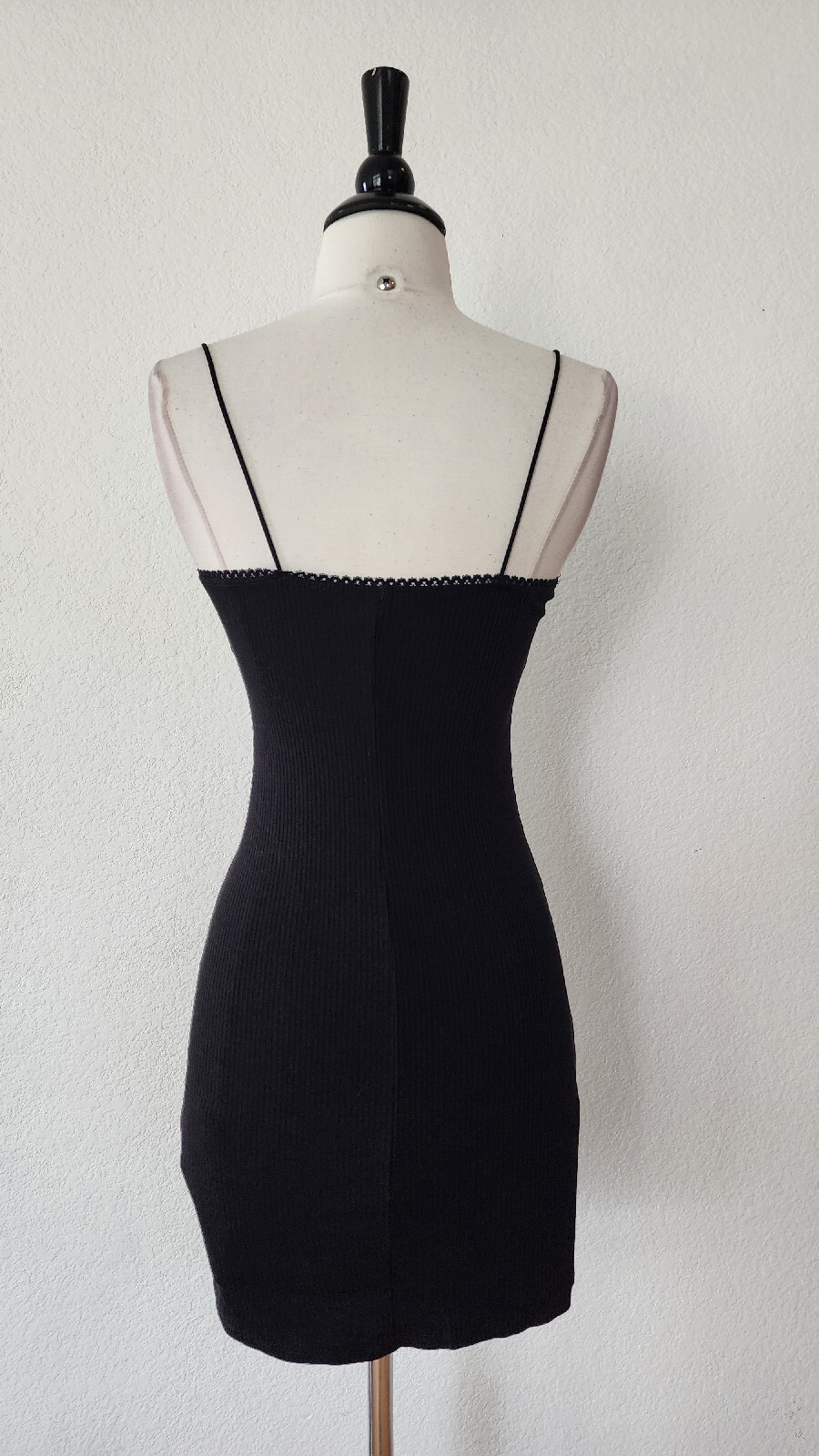 UO New Dress Size Small Black Bodycon Ribbed Crochet Chic Boho