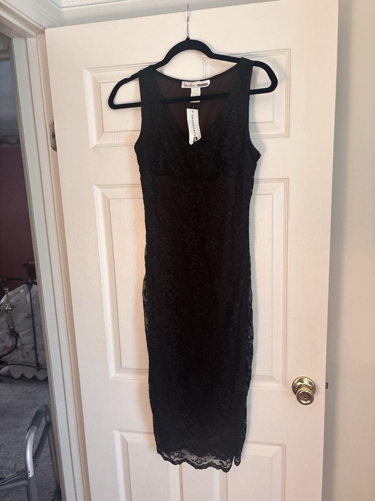 Vintage Lace Black Dress Size Medium
