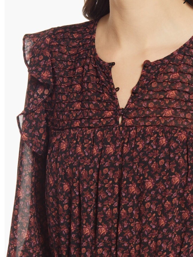 NEW Madewell Georgette Tiered Maxi Dress Ruffle Cottagecore Fairy Boho Peasant M