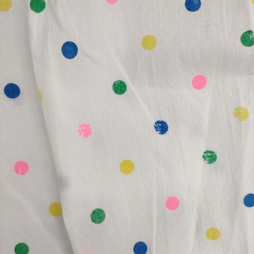 sewdA Dot Pattern Hand-Printed Cotton Made in Japan dress White green 6-0410S△