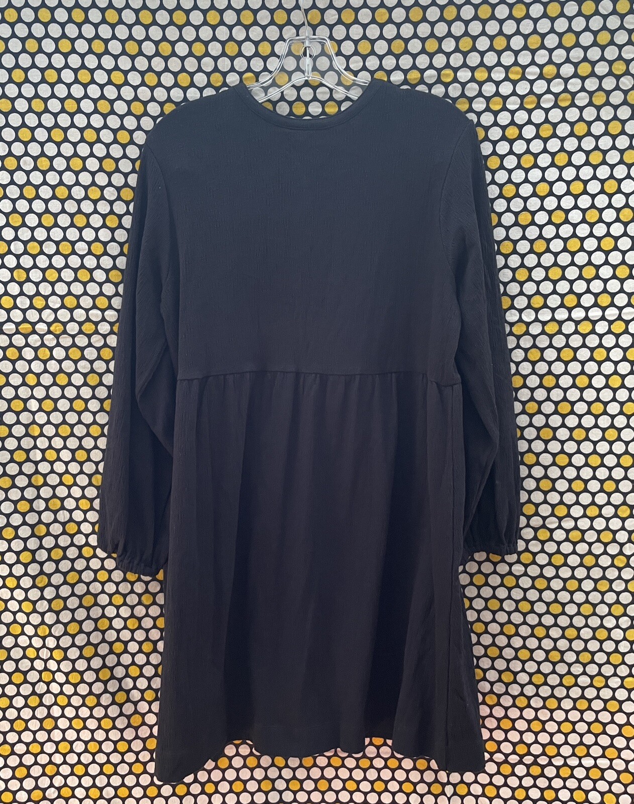 Richer Poorer Womens Black Size M Cloud Button Up Long Sleeve Shirt Dress Frock