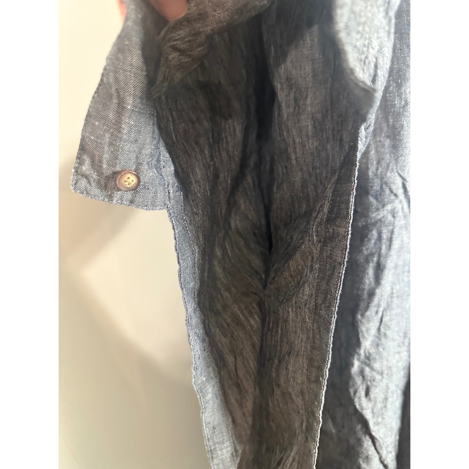 Poetry Charcoal Grey 100% Linen Oversized Caftan Maxi Dress Women US 12/14 L/XL