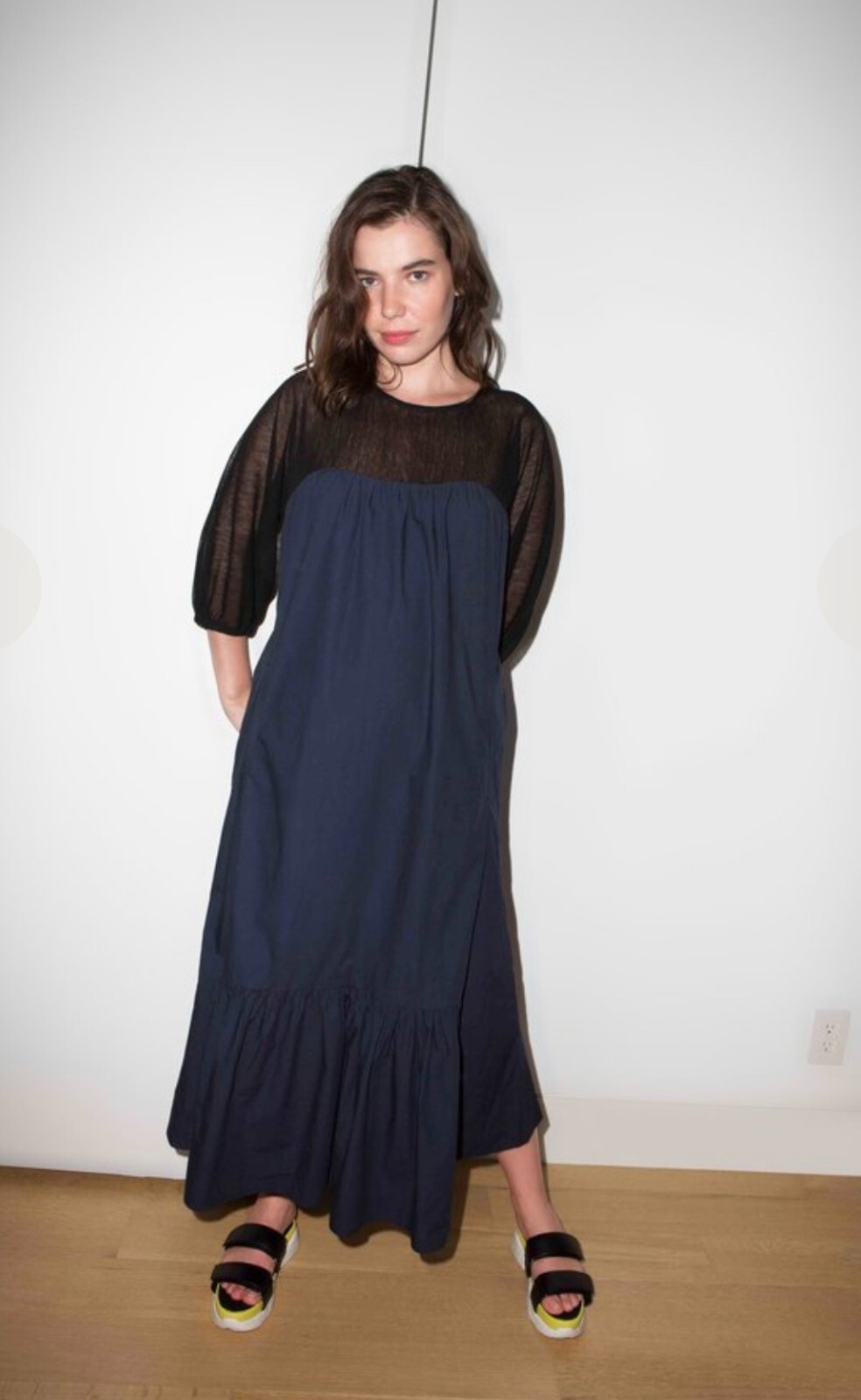 Kurt Lyle DRESS Ballon Short Sleeves round Neck Maxi Oversized Size XS