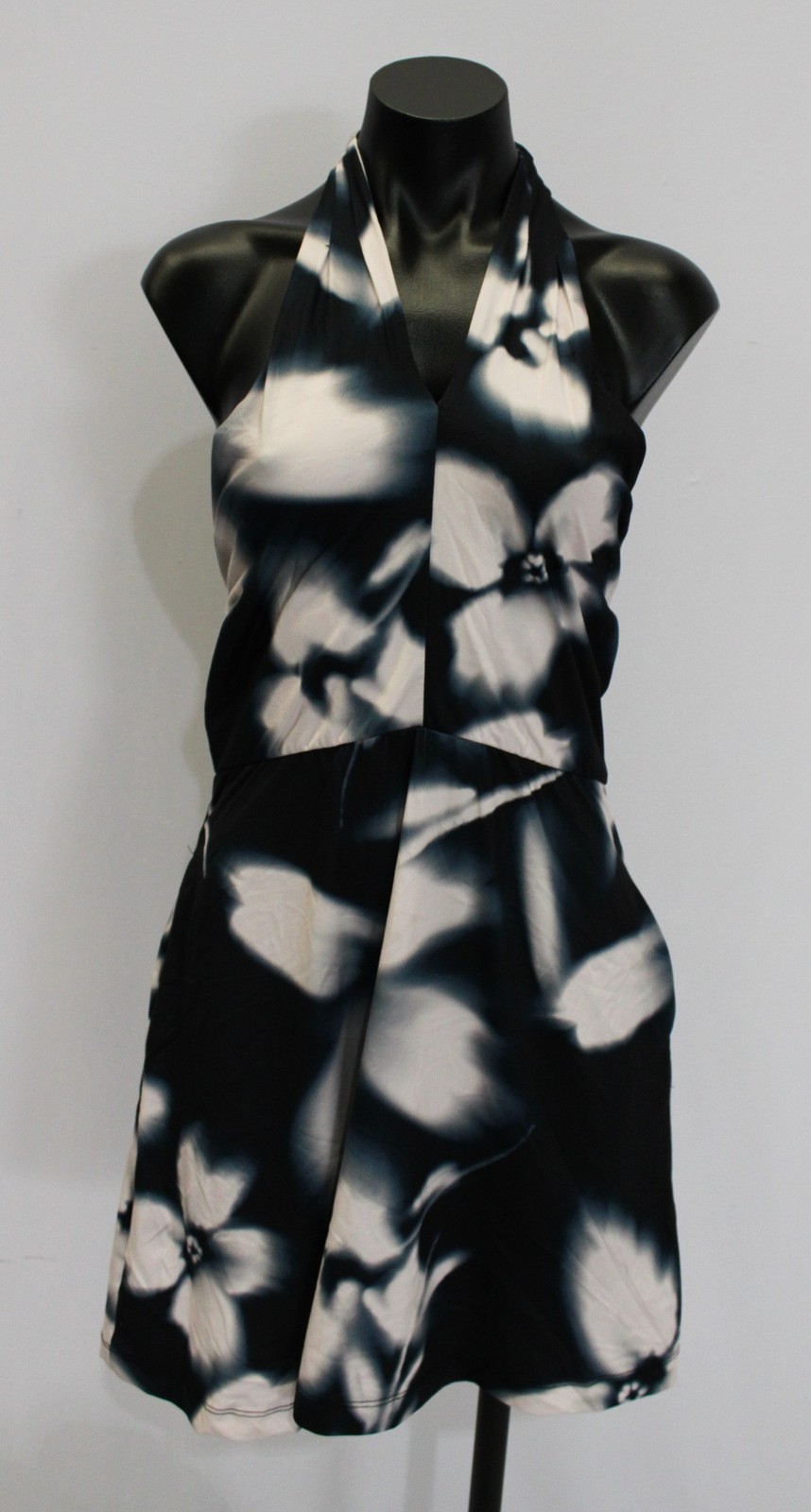 Nine Britton Women’s Petite Agatha Halter Neck Dress AP2 Black Small Petite NWT