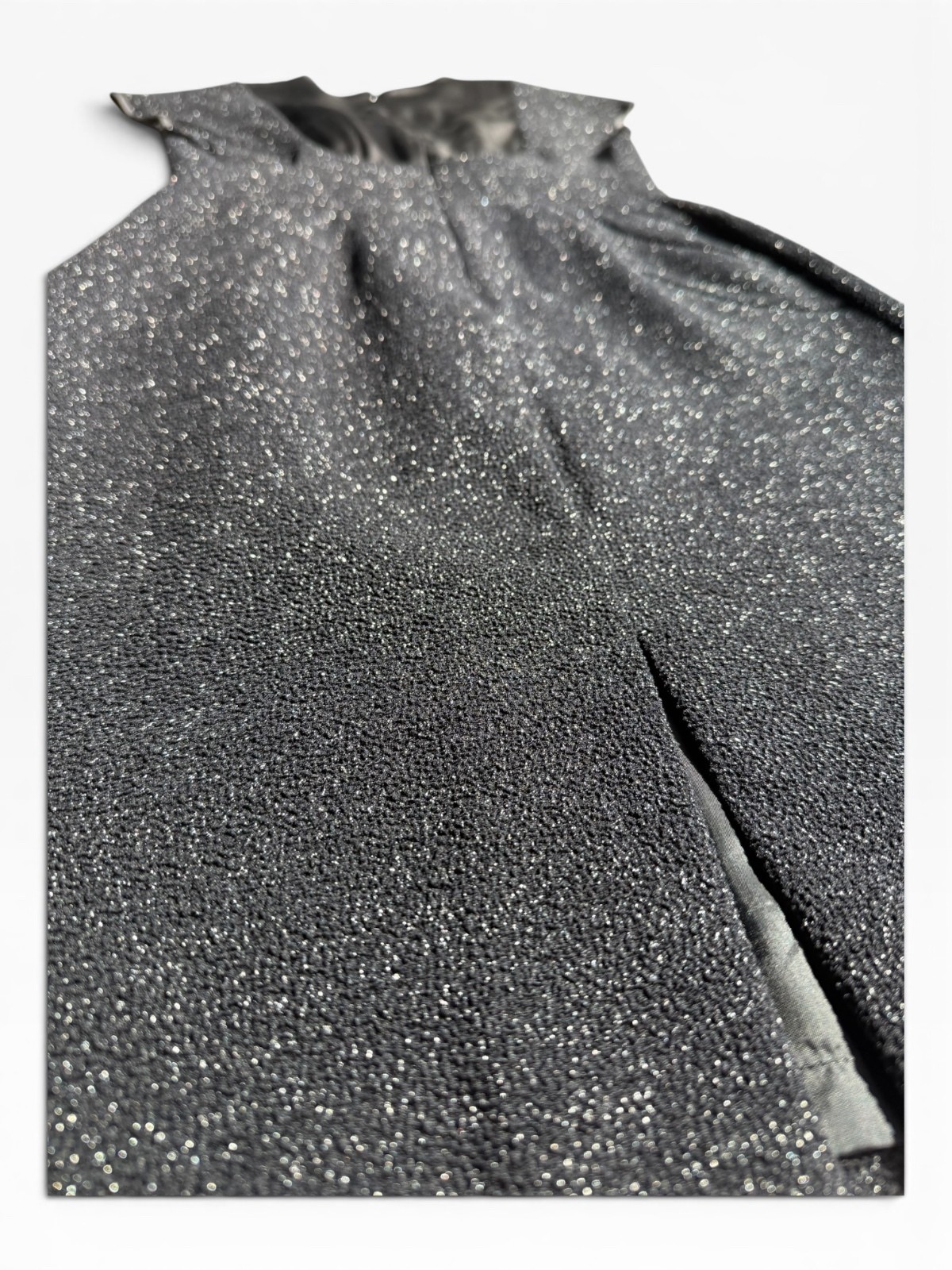 Viktor & Rolf Black Textured Metallic Cloqué Sheath Dress Cap Sleeve Size IT 40