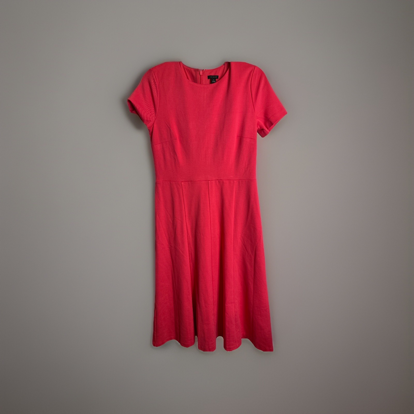 Ann Taylor Women’s Salmon Pink Cap Sleeve Sheath Dress Size 8 NWT #508
