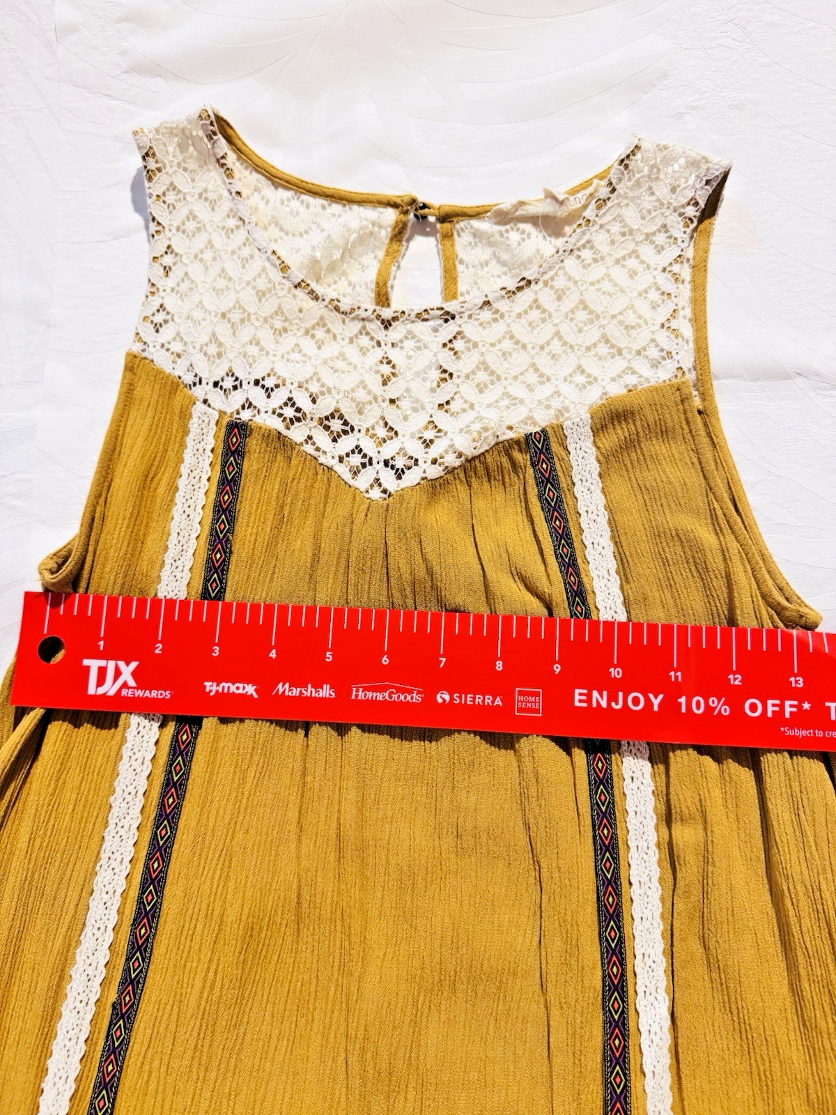 Rewind/Retro Boho Lace – Med-Halter Tunic Mini Dress Spring Elegance