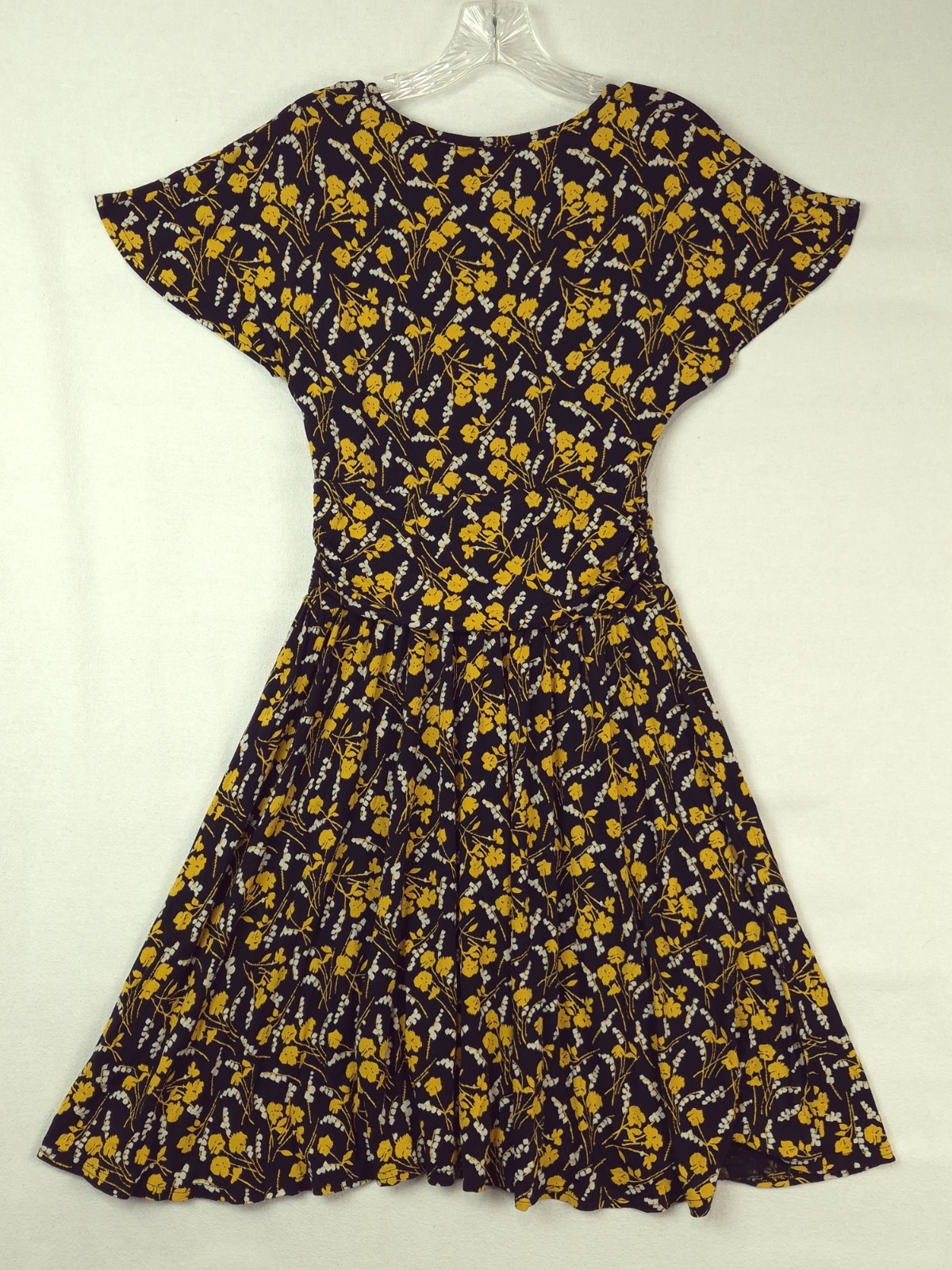 Anthropologie Maeve Paris Summer Breeze Midi Dress Yellow Floral Hook & Eye