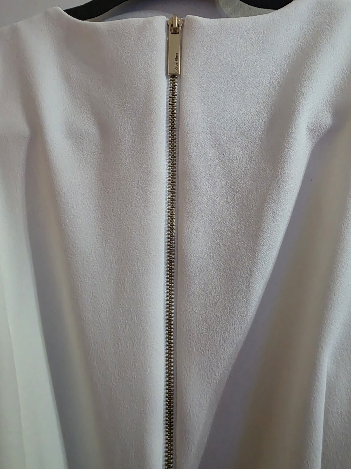 Calvin Klein NWT Black White Colorblock Midi Dress Tie Waist Size 10
