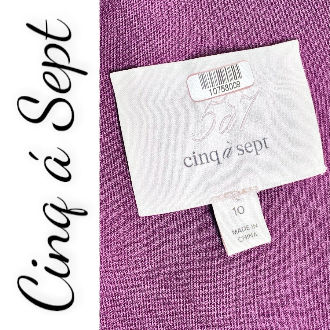 Cinq a Sept Coralisa Raspberry Asymmetric Cocktail Mini Sheath Dress, Size 10