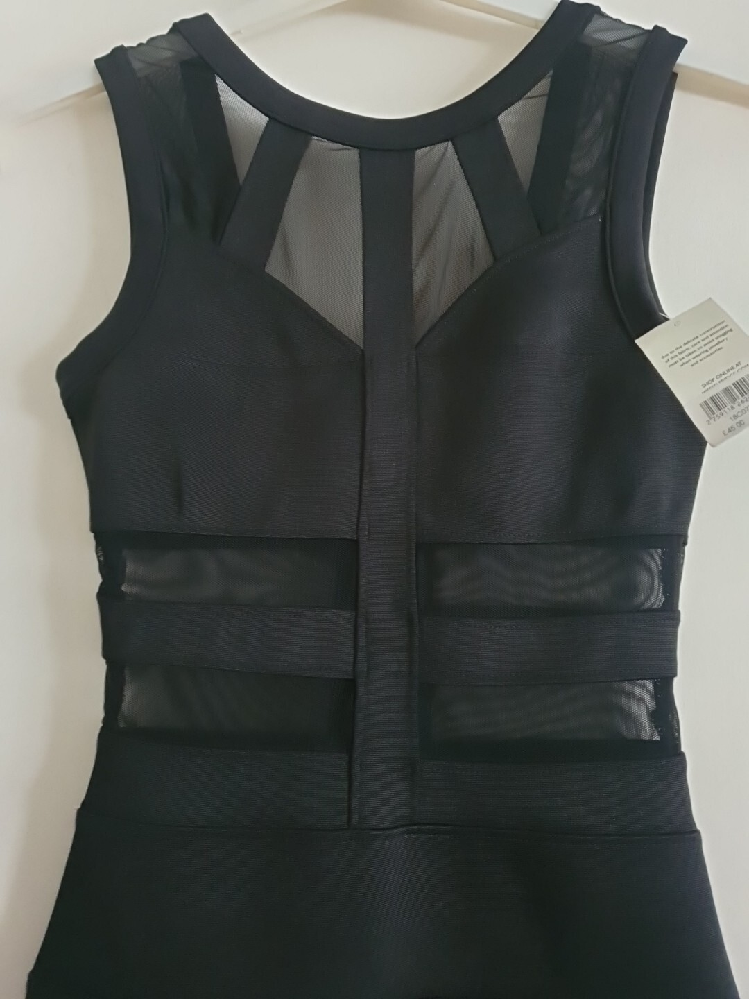 Miss Selfridge Black Bodycon Dress Size 6 £45