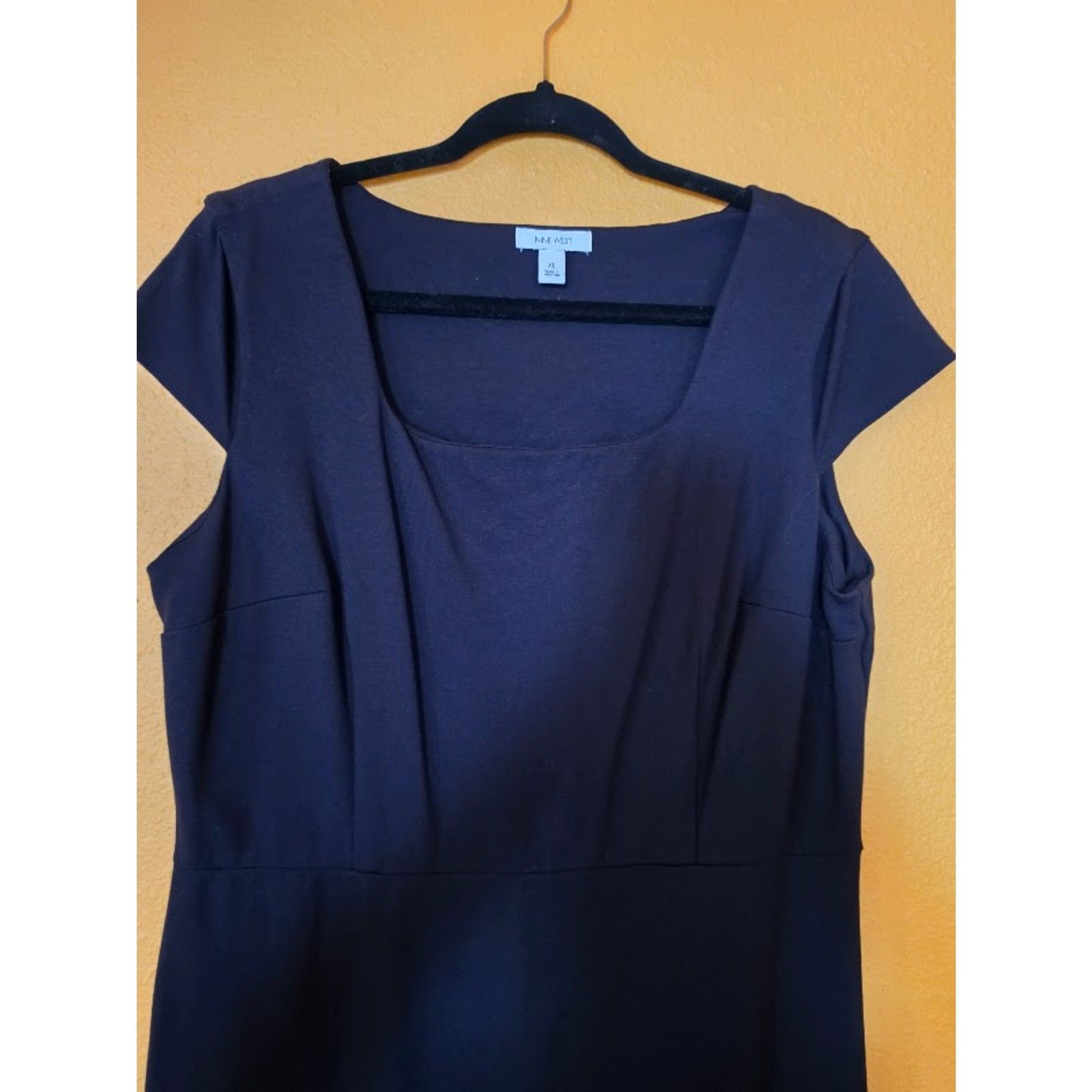 Nine West XL black midi work dress