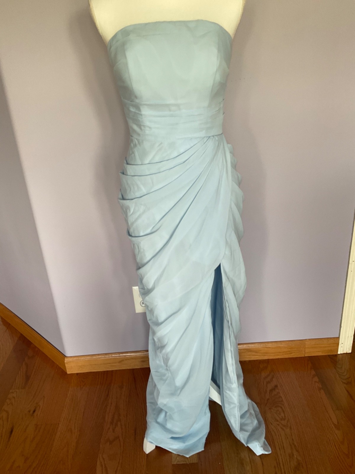 Geforsp Women’s light blue Corset Mermaid Prom Gown Dress Size 4 NWT