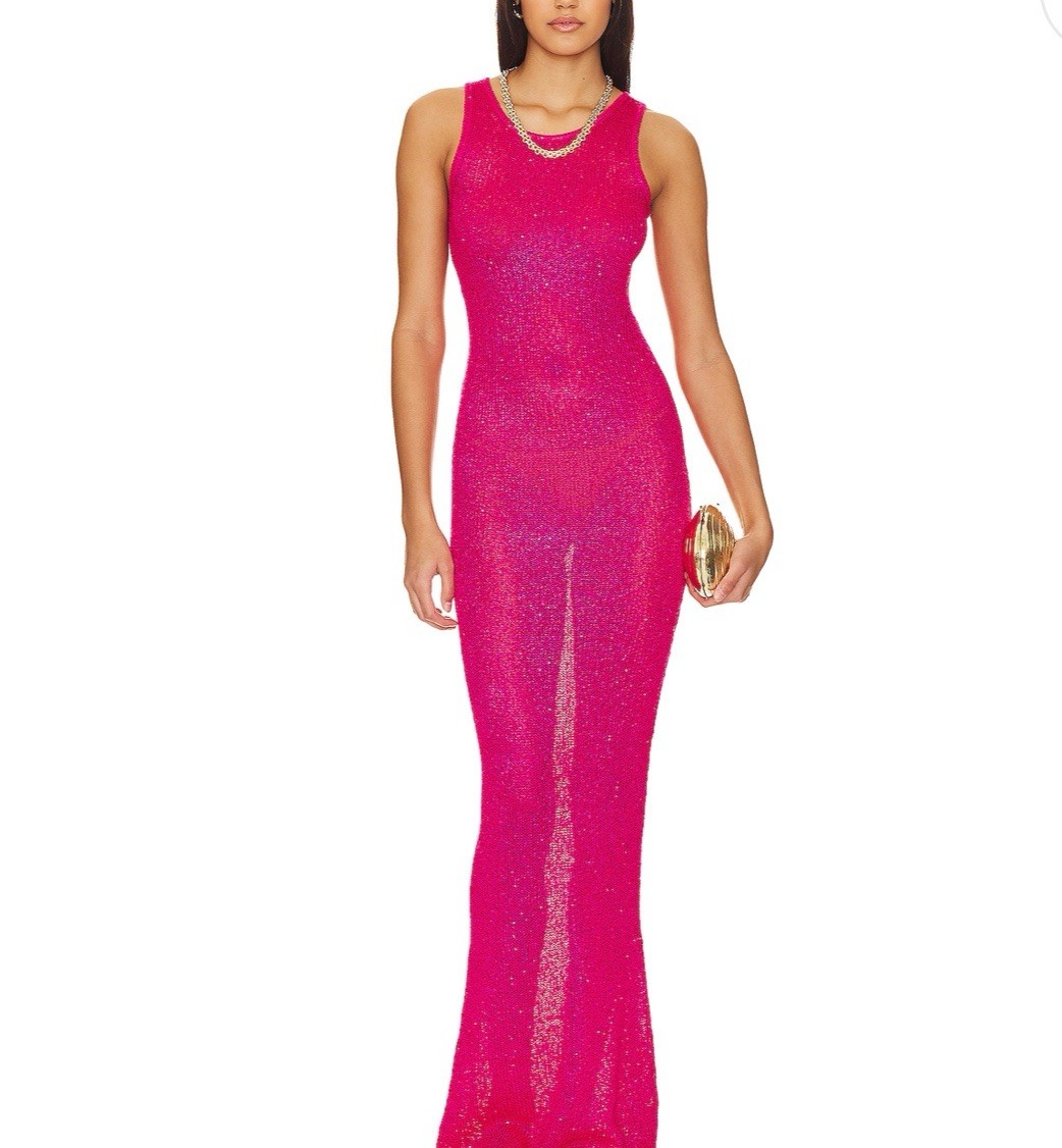 Asta Resort Natalia Dress Fuchsia Size Medium