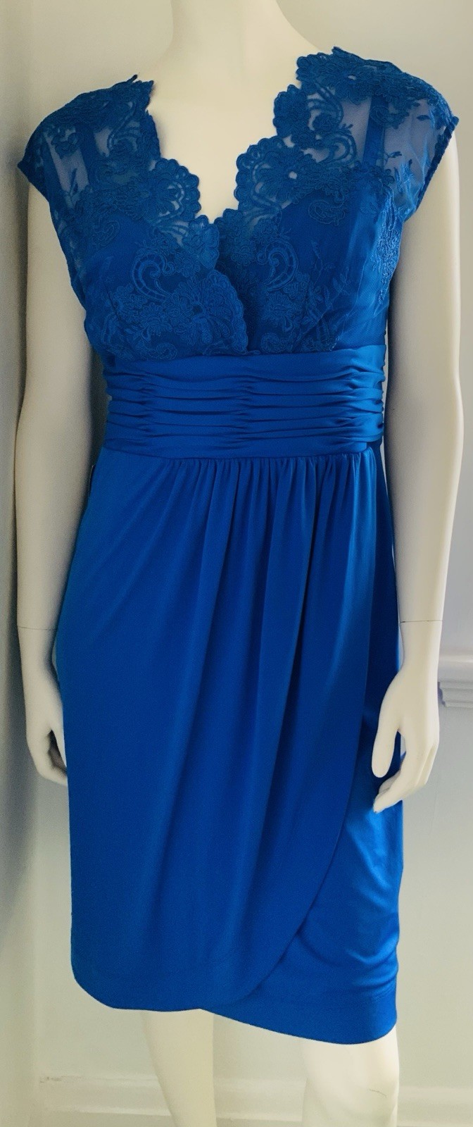 ALEXON Brand New With Tags China Blue Occasion Dress Size 14 Fast And Free P&P
