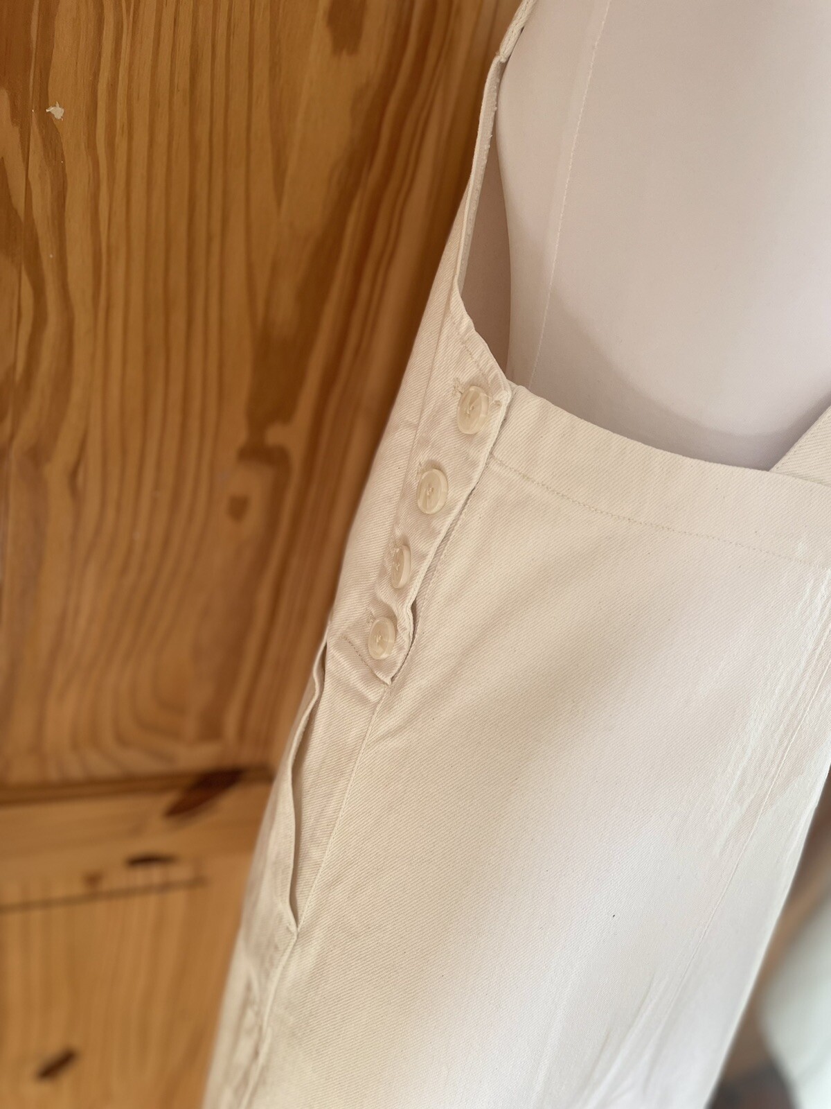 Seasalt Barrepta Cove Pinafore Dungaree Dress Cotton Chalk Uk 8 New £69.99