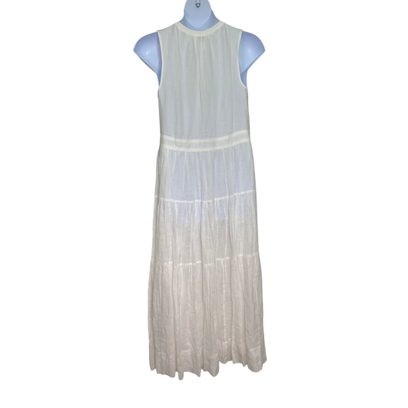 European Summer NWT SUNDANCE Verity Maxi Dress Stitch Tonal Embroidery Size M
