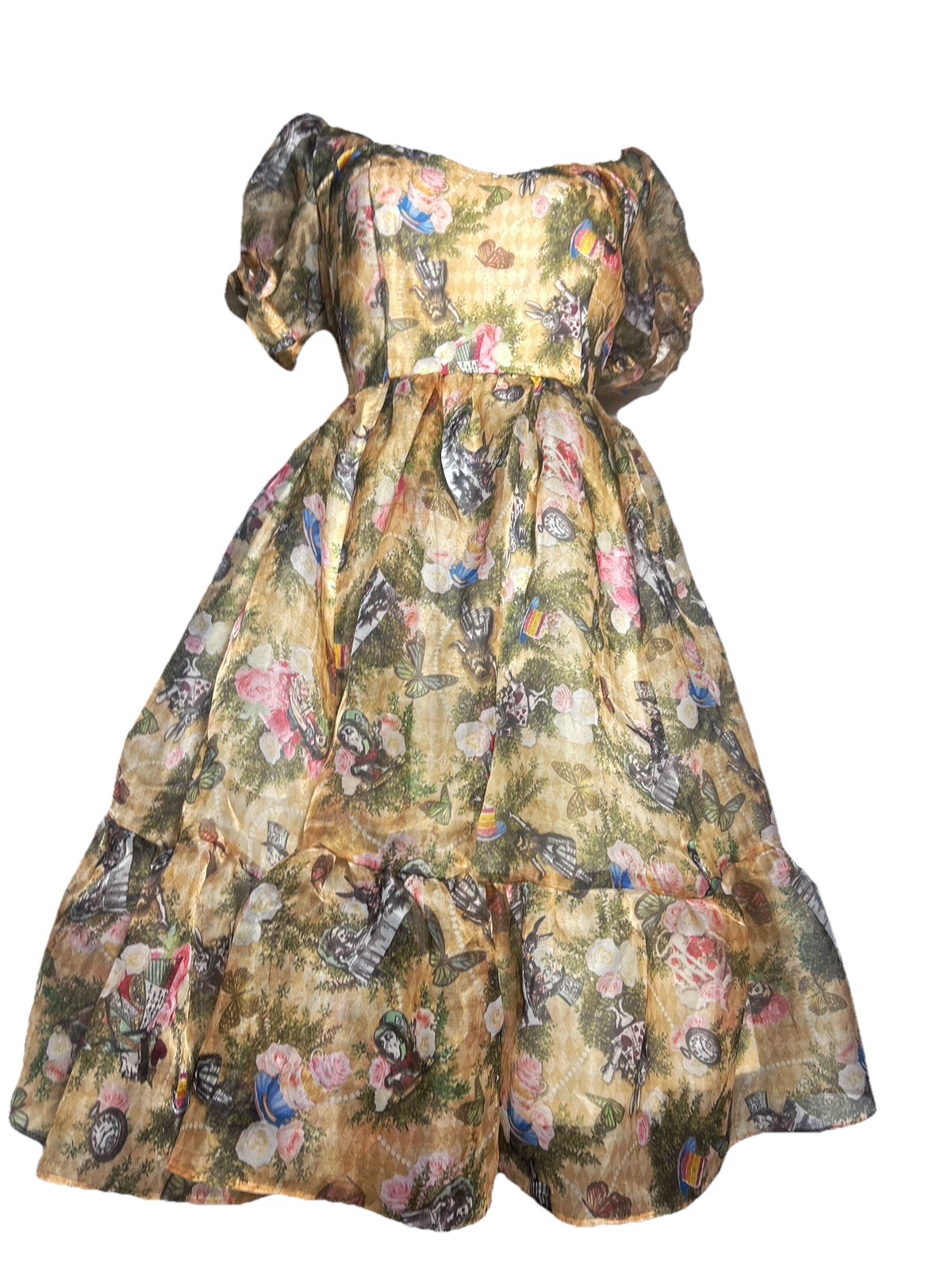 Hot Topic Thorn & Fable Goth Garden Tea Party Alice In Wonderland Hatter Sz Lrg