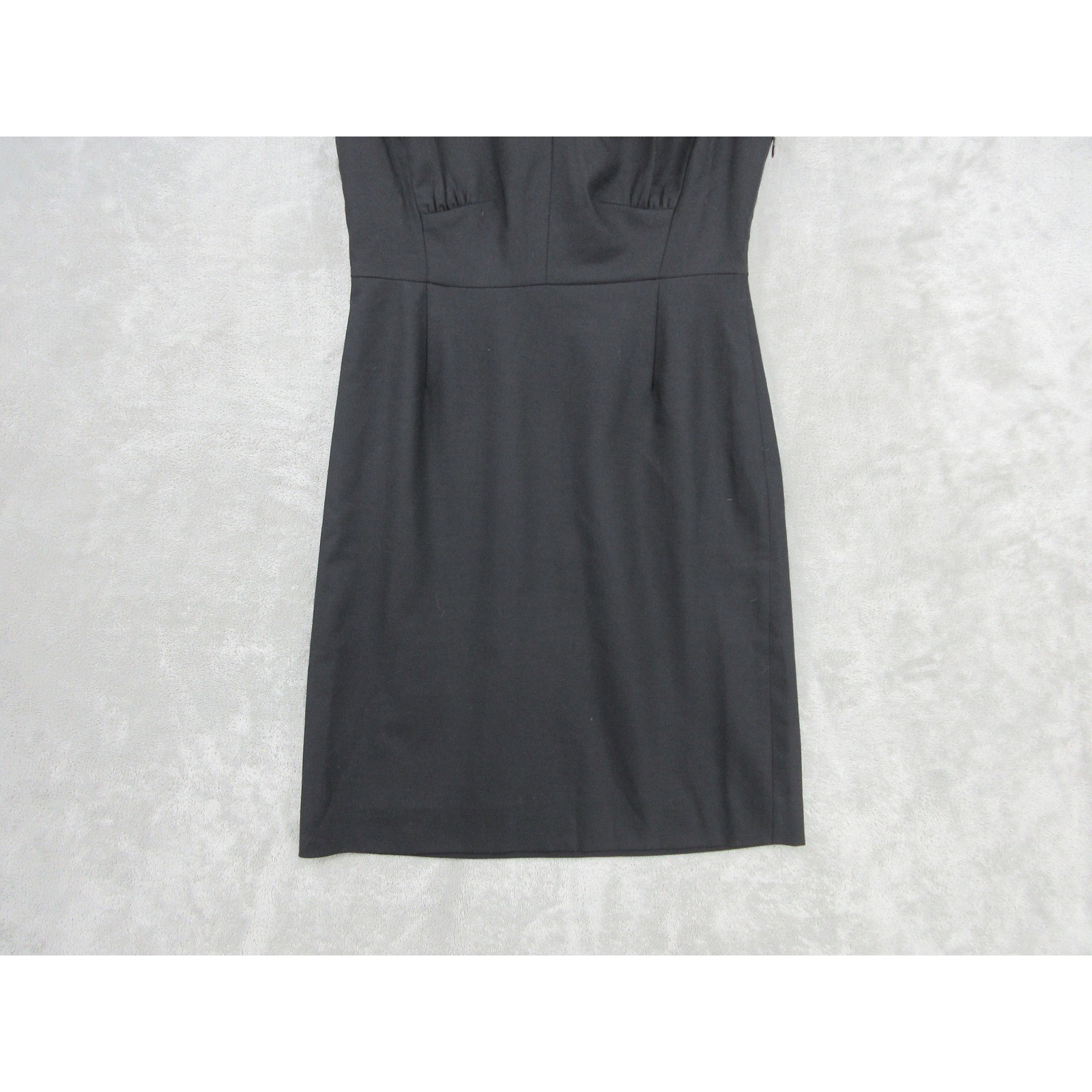 J Crew Dress Womens 6 Suiting Wool Sheath Classic Career Office City Zip Black