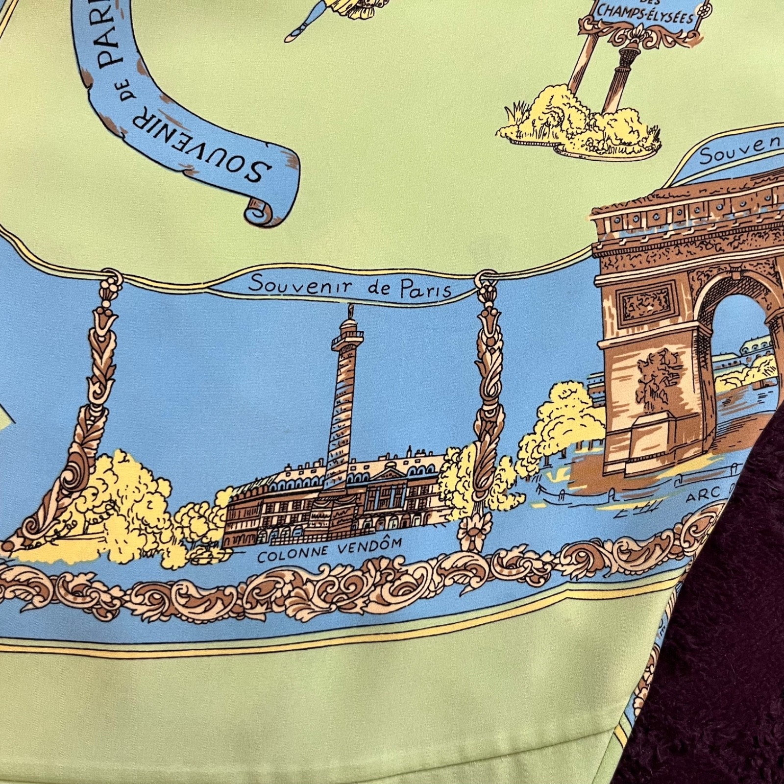 Vtg RARE Tibi Y2K “Paris Souvenir” Scarf Print 100% Silk Slip Dress Archival Sm
