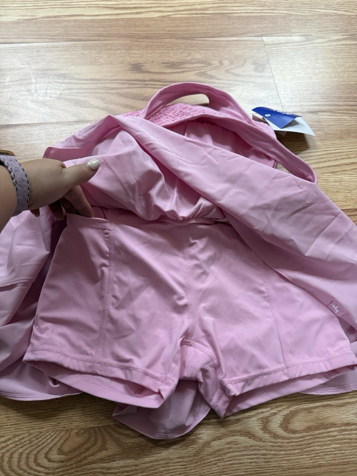 LAB JOY Pink Athletic Dress Built-In Shorts Smocked Tennis Golf Dress NWT