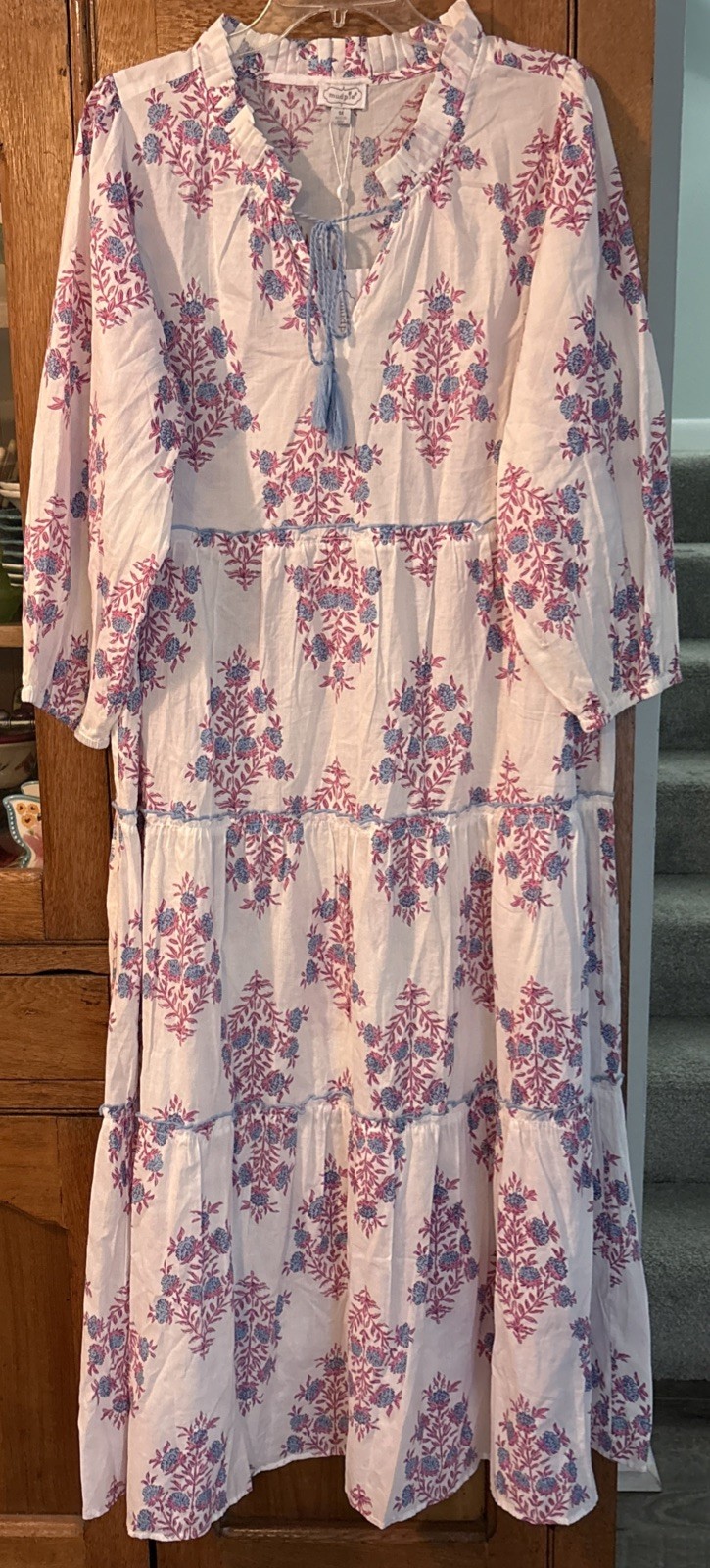 Mud Pie Boho Maxi Dress Size M Tiered Brand New