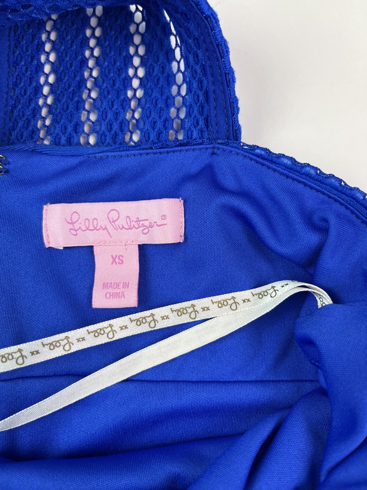 Lilly Pulitzer Rae Mini Dress size XS Blue Textured Resort Preppy Costal