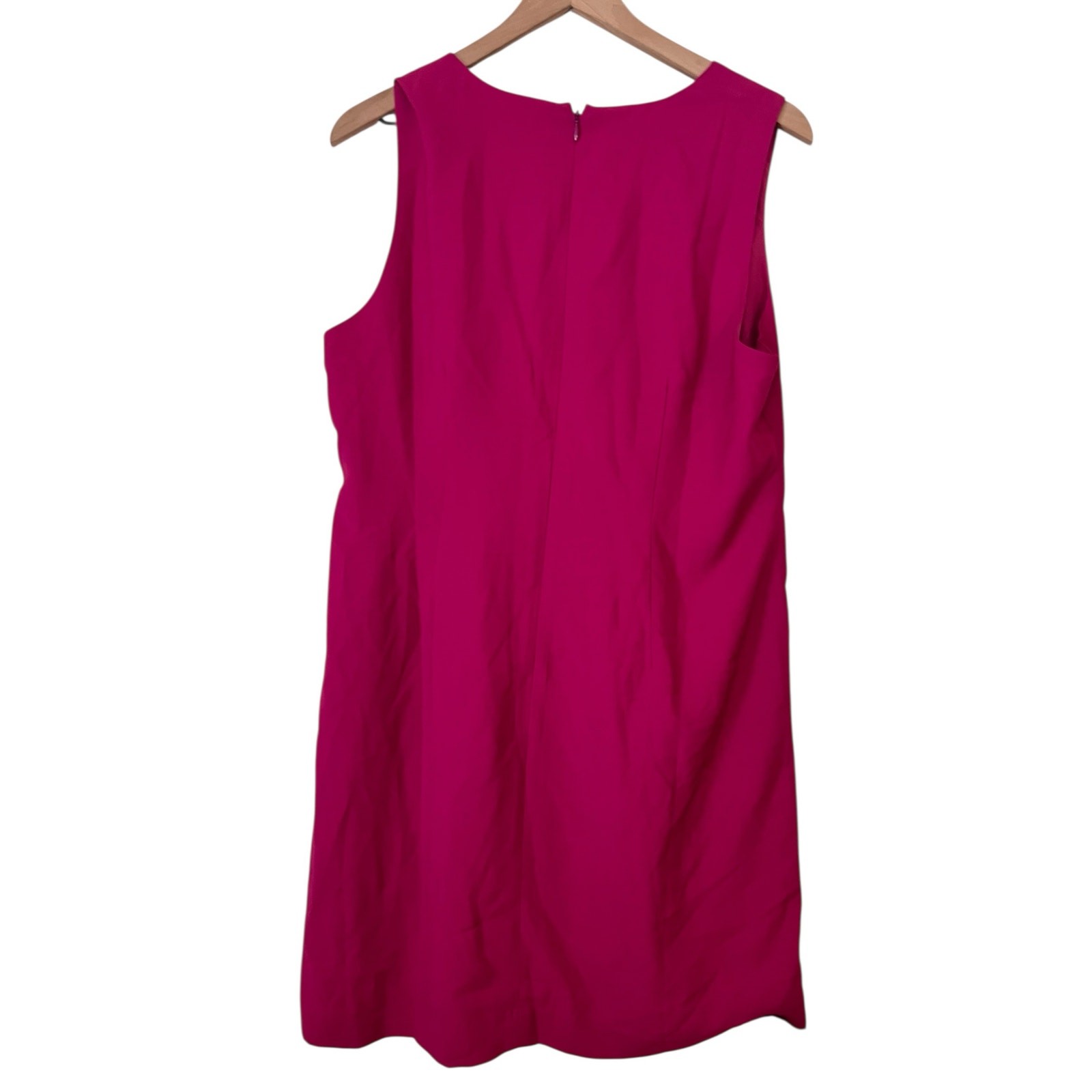 J Crew Factory Womens Pink Sleeveless Split Neck Suiting Dress Size 14 NWT BT110
