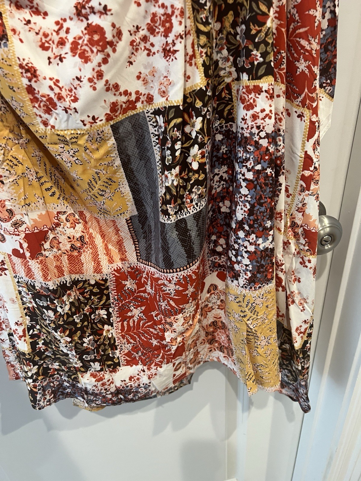 NWT Savanna Jane Patchwork One-Shoulder Dress Size Large