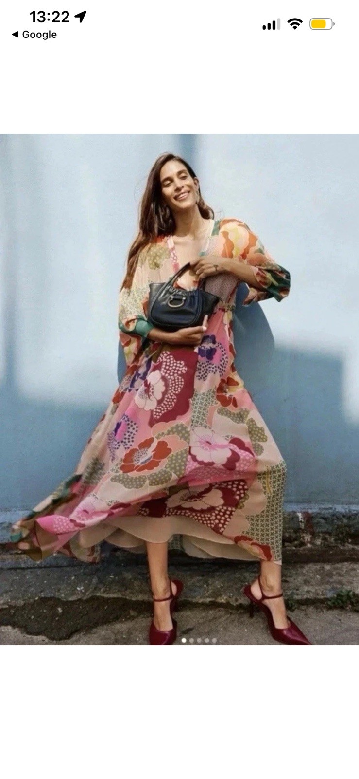 Zara ZW Collection Floral Print Long Maxi Dress Size M (Uk size 12/14) 8506/022