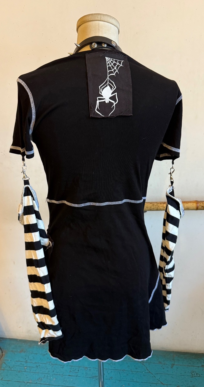Dolls Kill The Grave Girls Patched Mall Goth Black Slightly Sinful Emo Dress Lge