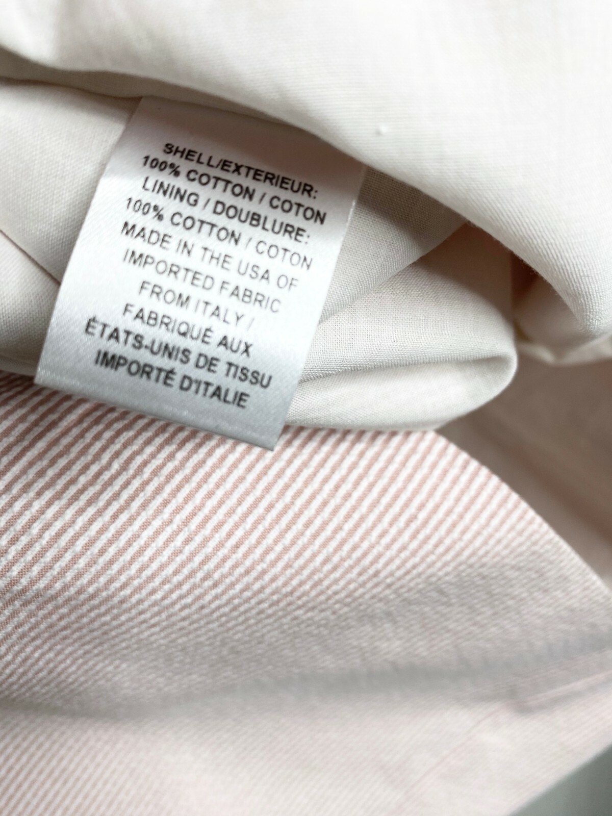 MILLY Pink White Pin-Stripe Italian Seersucker Shift Sheath Mini Dress 12 US