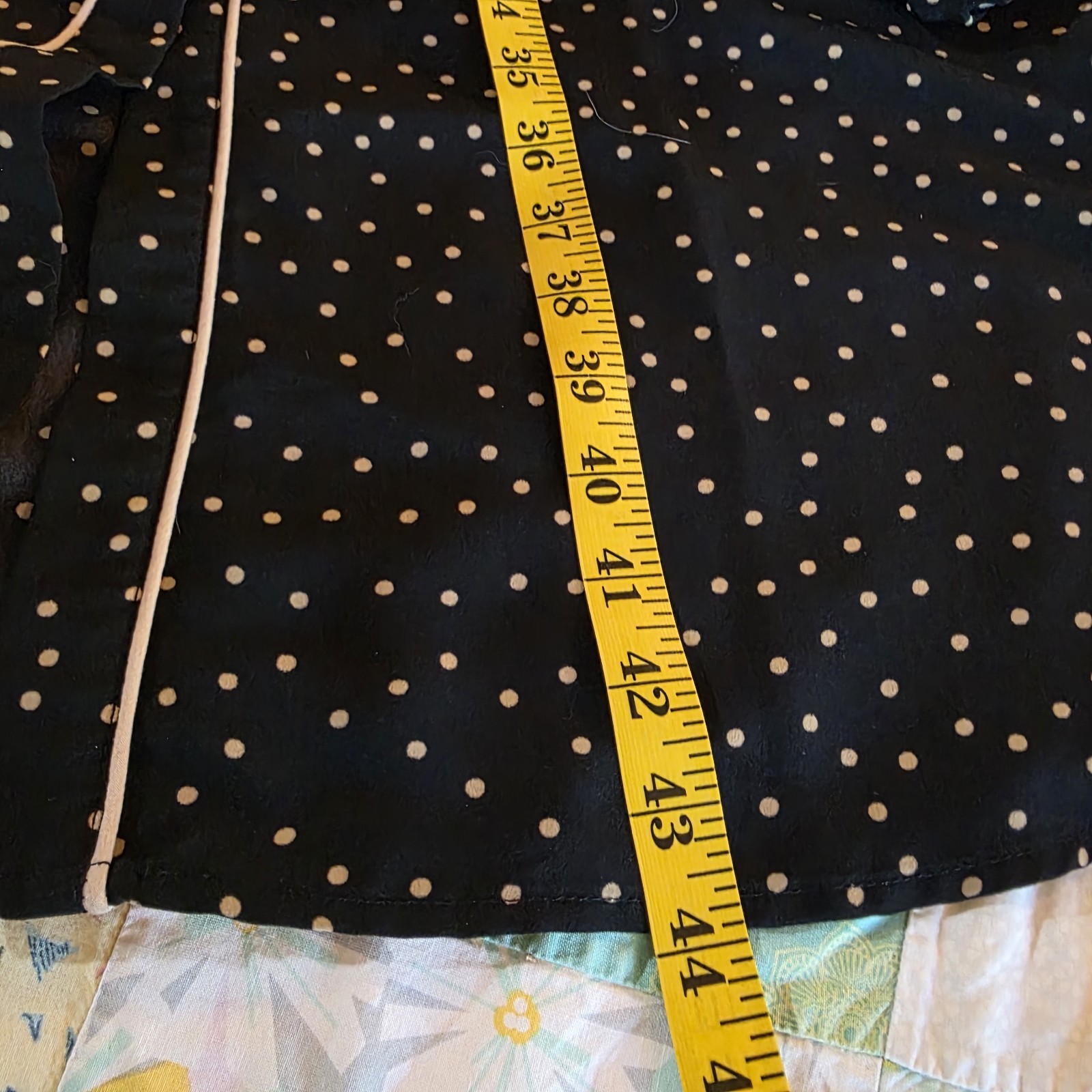 ​Who What Wear Target Polka Dot Shirt Dress L Large Black Beige Midi Long Sleeve
