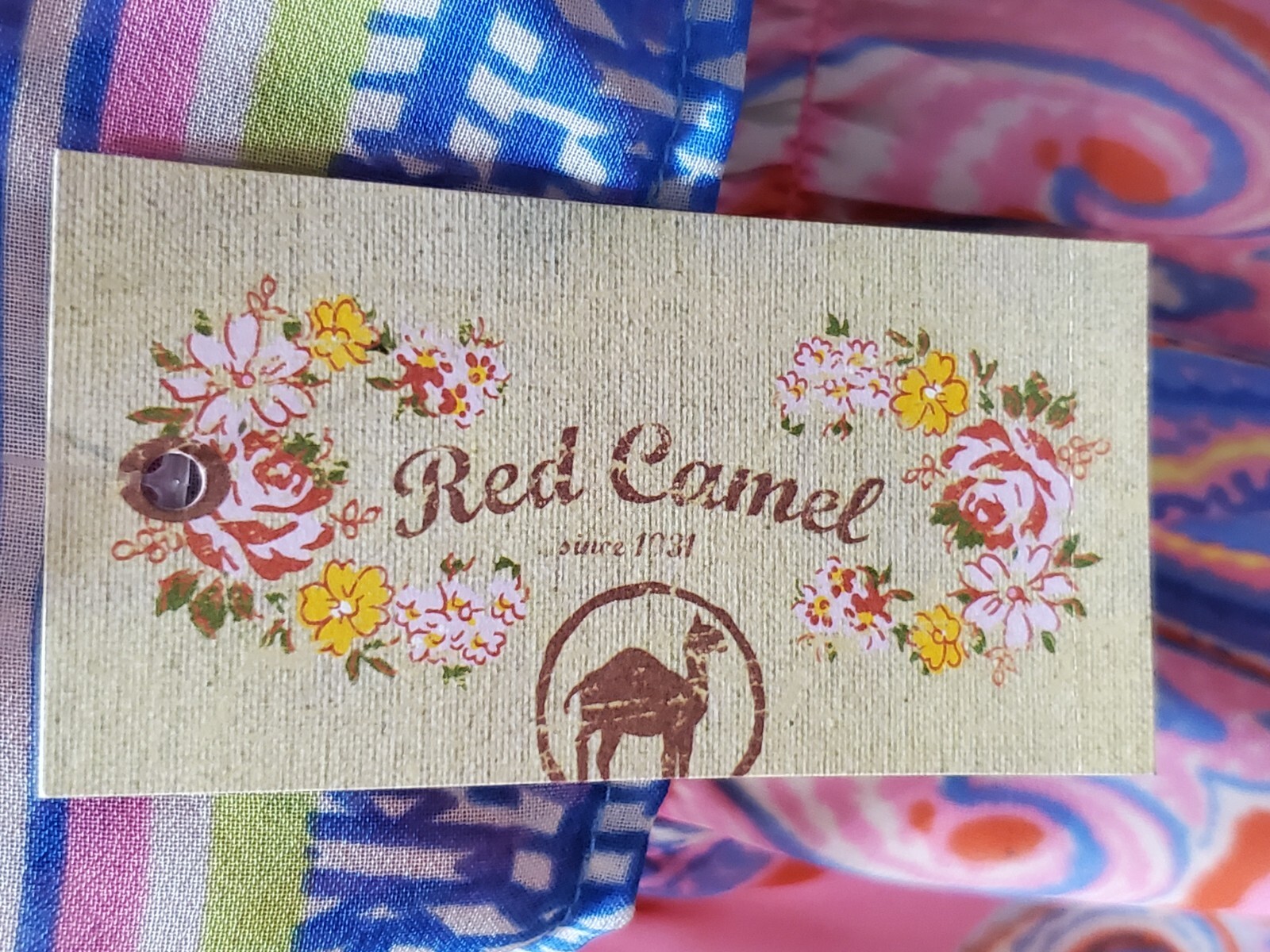 Red Camel Women’s Multicolor Polyester Off The Shoulder Knee Length Dress Size M