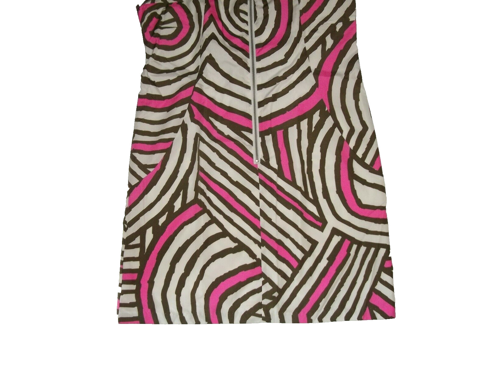 WALTER BAKER Exposed Zipper GEO Design SLEEVELESS Lined DRESS Womens SMALL NEW