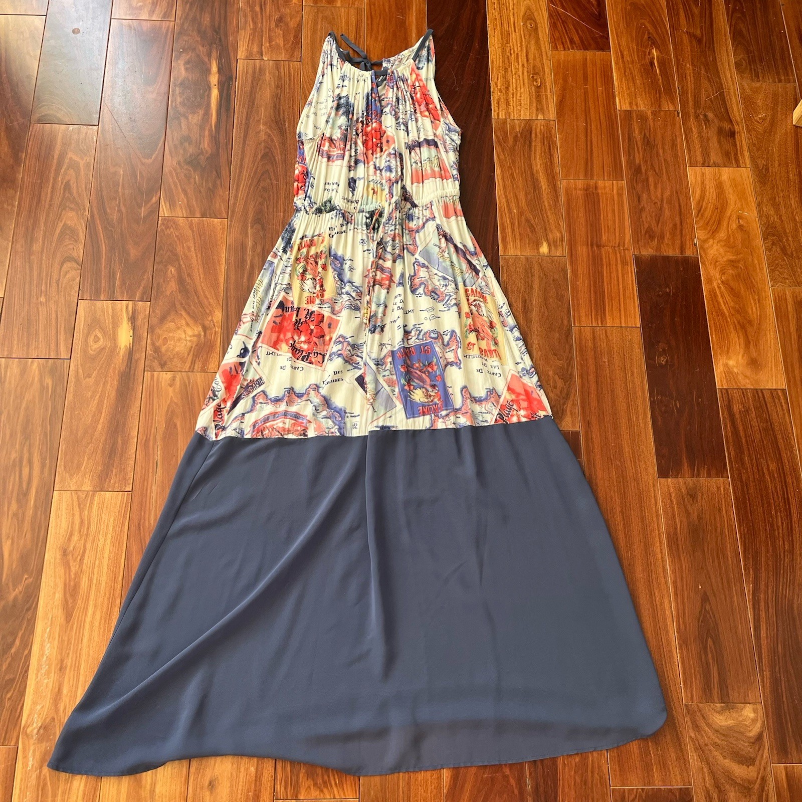 Peter Som for Design Nation Halter Maxi Dress Womens S St. Bart Island Travel