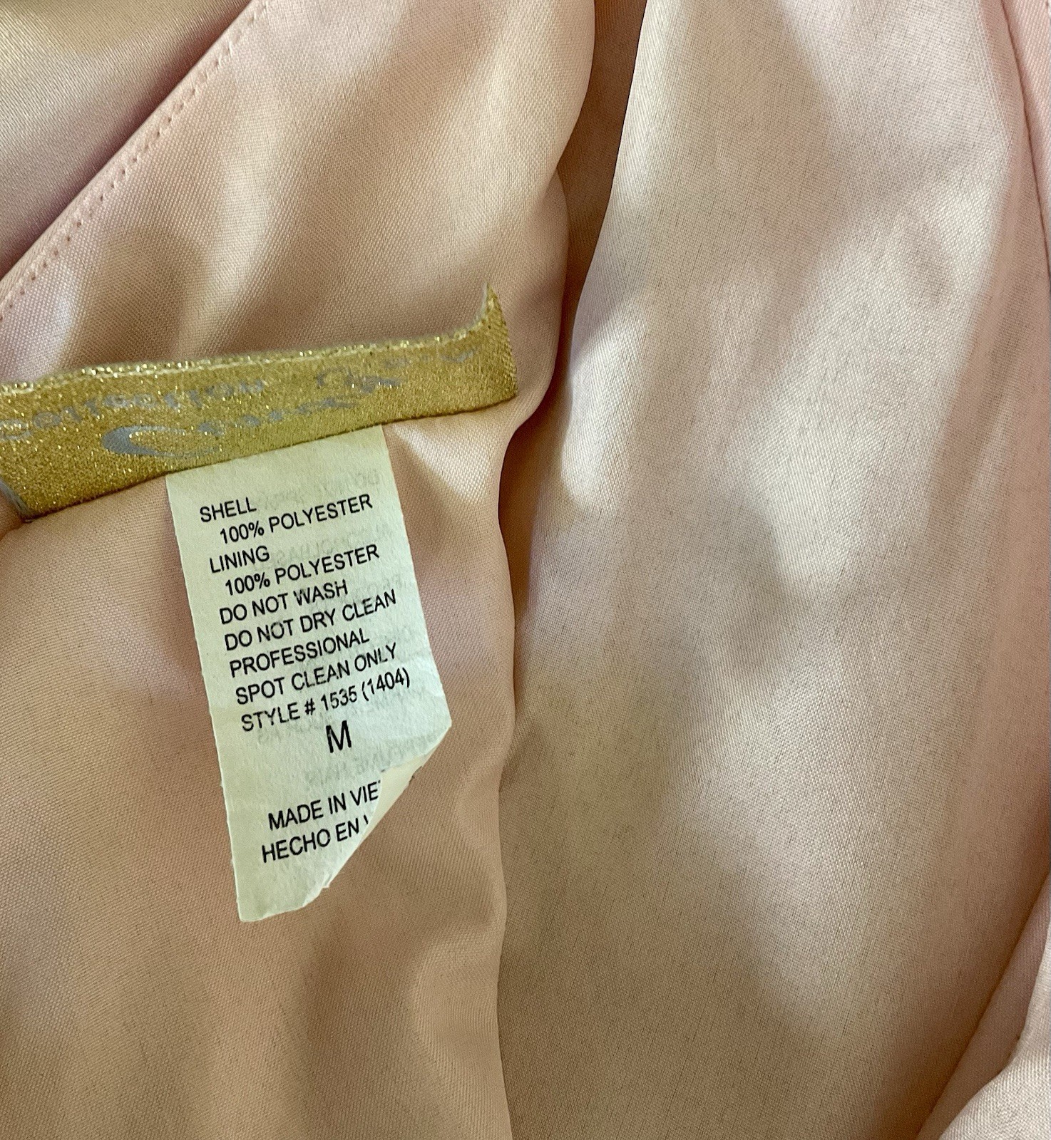 Cindy Collection Fit N Flare Dress Mini Pink Satin Rhinestone Prom Wedding Gown