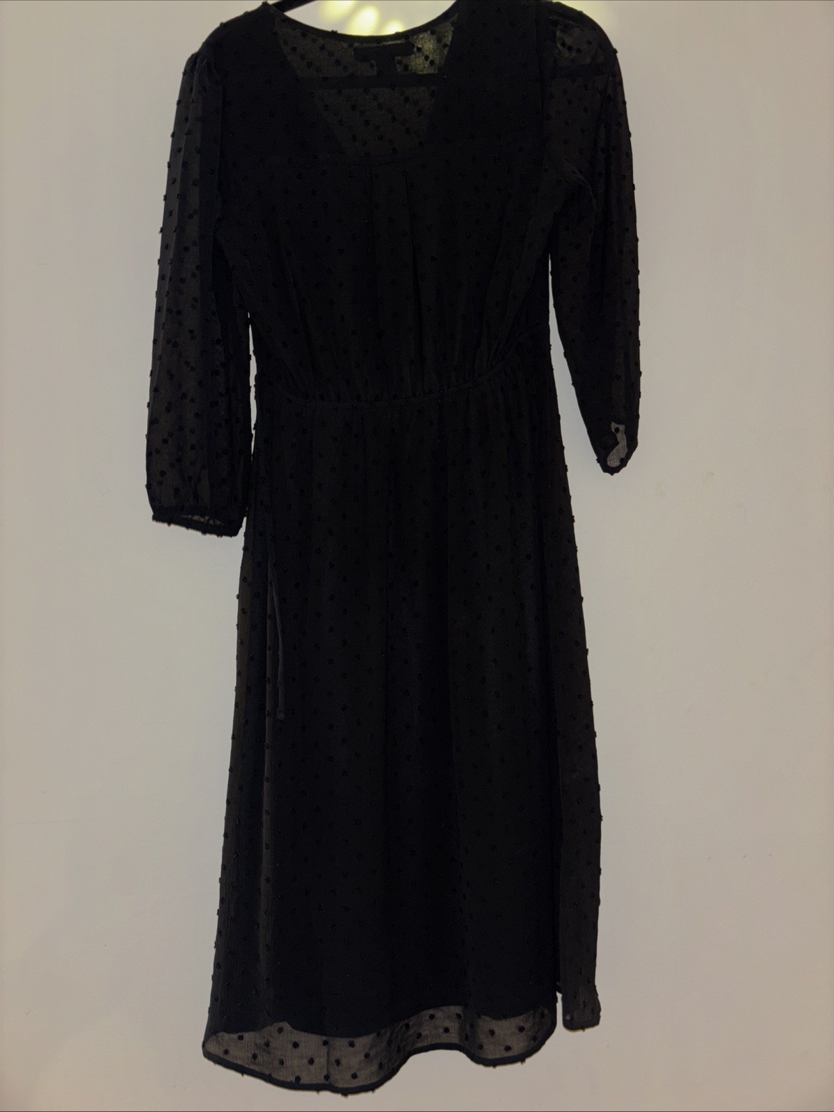 Monteau Black Dress Perfect For Any Occasion Long Sleeve Size M